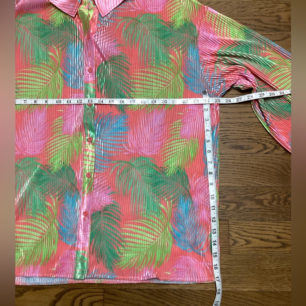 Jess Lea Malibu Sunset pleated short and top coord resort wear vibrant neons. LG - Picture 13 of 16